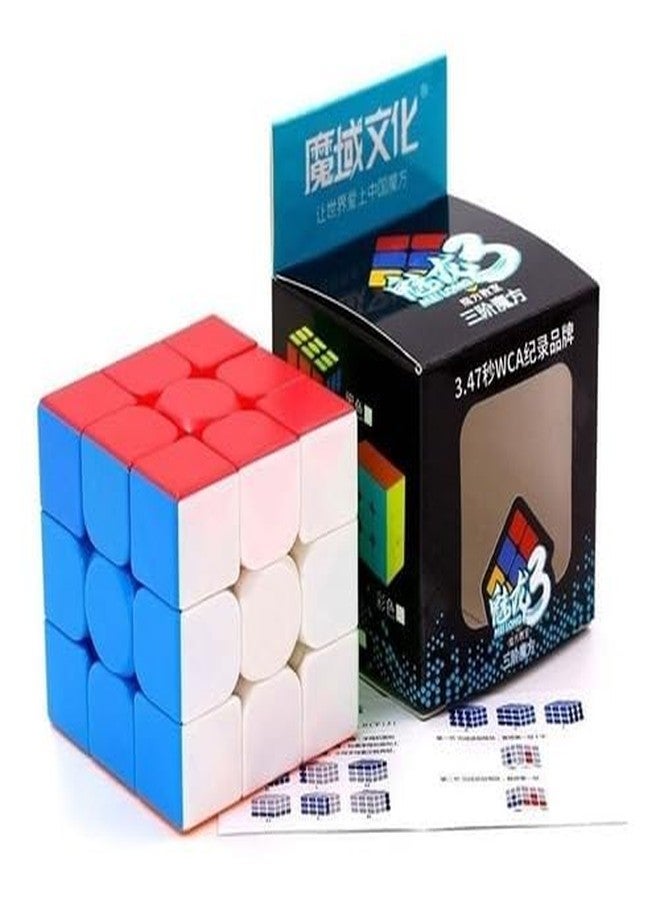ICW Stickerless Speed Square Cube Stickerless Brainstorming Magic Smooth Puzzle Games for Children and Adult (3x3) - Image 3